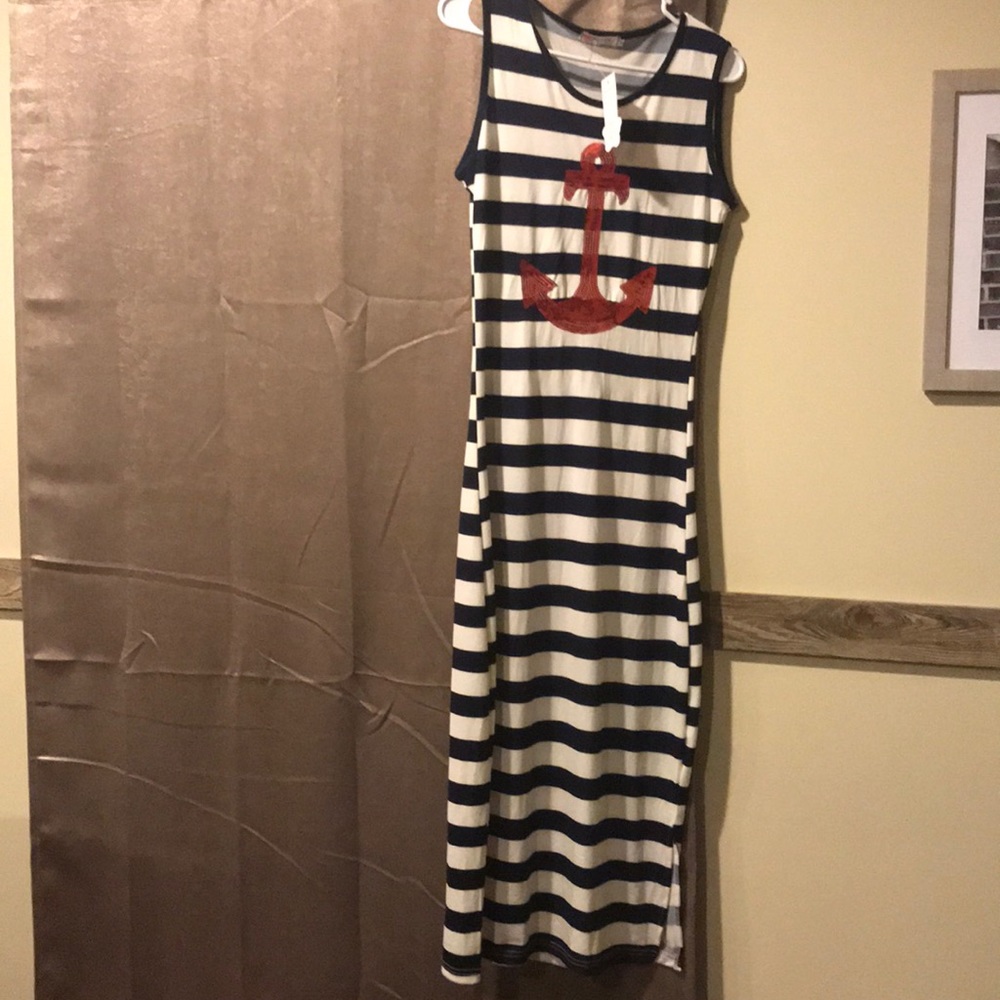 Long maxi anchor dress